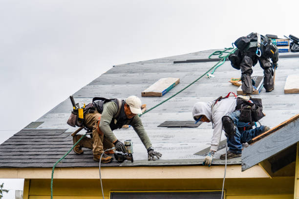 Professional Gutter Installation technician working in Broadway, NC